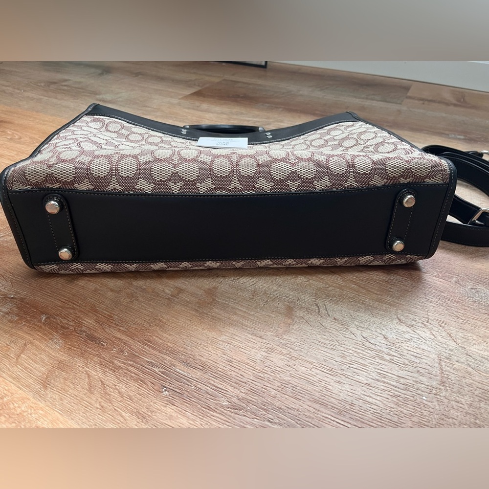 AUTH Coach Rogue Black and Brown Signature Briefcase - Picture 2 of 9